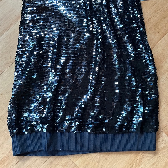Michael Kors Black Sequin Sweater Dress - Picture 3 of 8